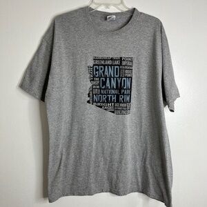 Grand Canyon Jerzeez T-Shirt Travel Gray Mens Top Size XL